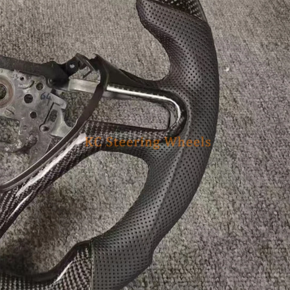 Volante de fibra de carbono personalizado para Honda Fit Jazz 2009-2014 segunda generación Foto 2 de 4