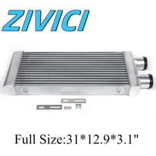 31" Same One Side Universal Aluminum Universal Intercooler 3"Inlet/Outlet