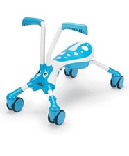 Scramblebug 4-Wheel Balance Bike For 1-3 Year Old Kids, Fold and Go, Tide,