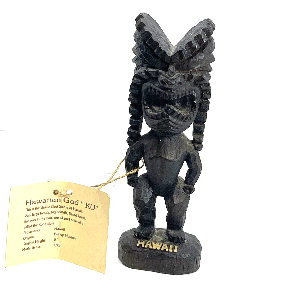 新品 70年代 ビンテージ ハワイ製 ハワイアン GOD KU ティキ 当時物 The Ancient Hawaiian Tiki Collection Carved God Ku Tiki