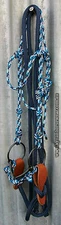 COMPLETE ROPE BRIDLE and REINS,BIT,CHIN STRAP - Professionally Made -