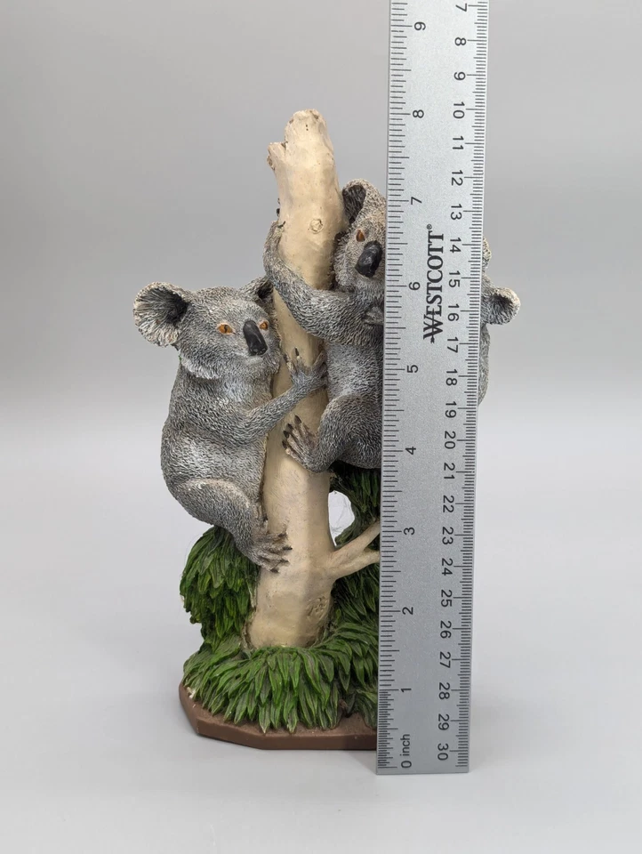 Resin Ceramic Koala Bear Joey Cub Eucalyptus Tree 8" Figurine Statue 2121/2500 - Image 2 of 4