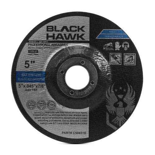100 Pack - 5" x .045" x 7/8" Depressed Center Cut-Off Wheel T27 Cutting Discs - Picture 6 of 6