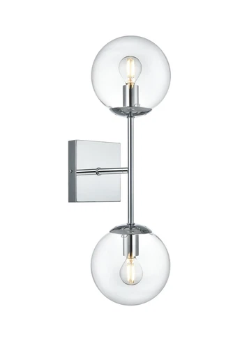 Living District Neri 6" Wall Sconce Clear Shade In Chrome - Picture 3 of 7