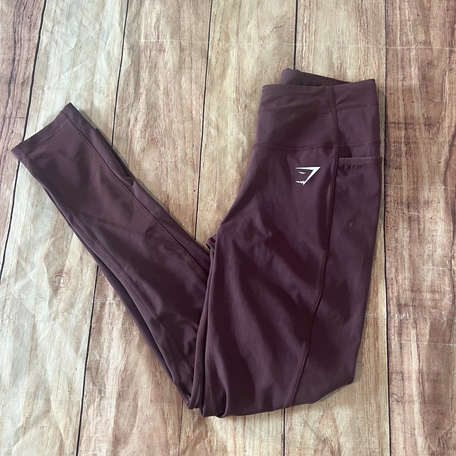 Gym Shark Maroon Booty-Lifting Leggings for Women Size Small