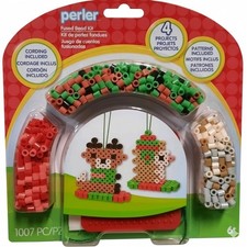 NEW Perler Fused Bead Kit 1007pc Christmas Ornament Craft Set Ages 6