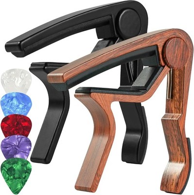 Guitar Capo 2 Pack for Acoustic Electric Guitar Quick Change No Buzz Clamp
