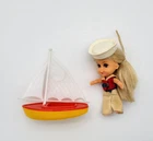 VTG 1965 Mattel Liddle Kiddles Lola Liddle Doll, Outfit, Boat, Sail, Hat! #3504
