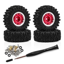 4pcs 0.7 Aluminum Wheels Rims Rubber Tires Set For 130 Scx30 132 Ascent-32 4pcs 0.7 Aluminum Wheels Rims Rubber Tires Set For 130 Scx30 132 Ascent-32