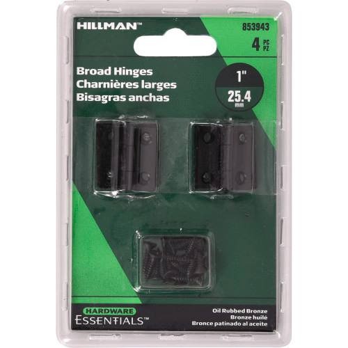 Hillman Broad Hinge Oil Rubbed Bronze (1") 4 Pack 853943