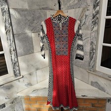 Women's Multicolored Kurta Style Very Detailed Dress