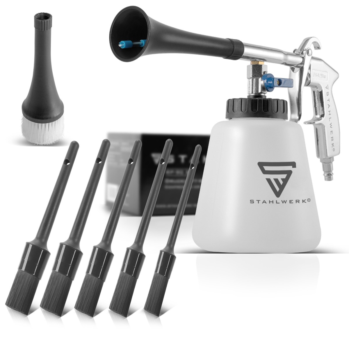 STAHLWERK Compressed Air Cleaning Gun Interior Cleaner with Tornado Effect
