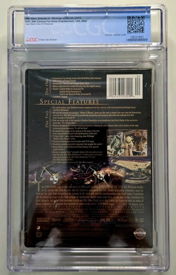 Star Wars: Episode III - Revenge of the Sith (DVD, 2005) New Sealed CGC 9.8 A+ - Image 3 of 3
