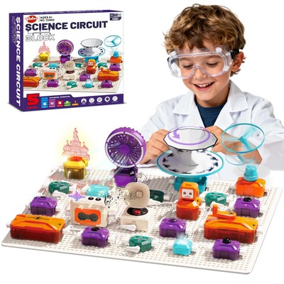 Science Circuit for Kids, 68PCS Electronics Exploration Kit with 450+ Project...
