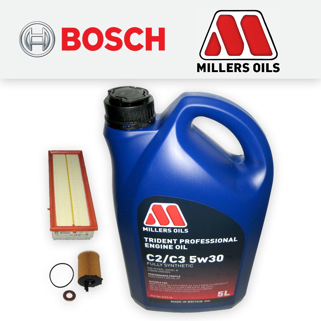 SERVICE KIT for PEUGEOT 307 1.6 HDI CC SW OIL AIR FILTERS +OIL (2004-2013)