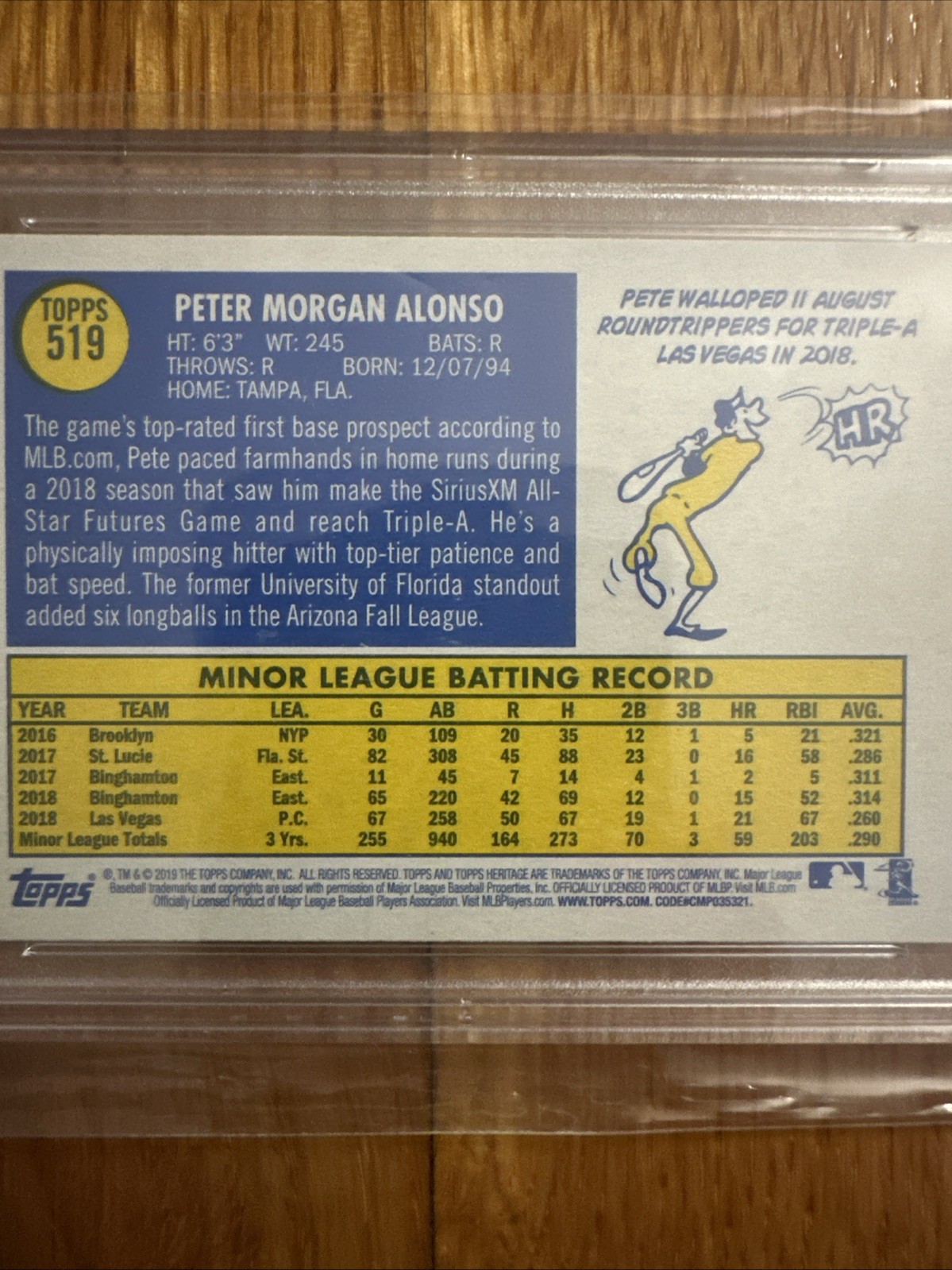 PSA 9 MINT PETE ALONSO 2019 TOPPS HERITAGE ROOKIE RC #519 NICE view 8