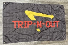IN N OUT BURGER - Trippin' OUT 56" x 35" FLAG BANNER ADVERT Advertisement -RARE
