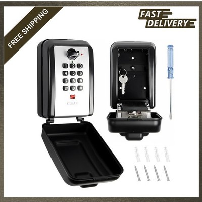 Wall Mount Key Lock Box with 12 Digit Resettable Combination Weatherproof