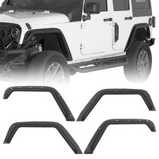 Fit 07-18 Jeep Wrangler Jk 4pcs Front Rear Compact Tube Fender Flares Steel