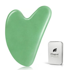 Heart Shape Jade Gua Sha Facial Massager for Spa and Acupuncture Therapy