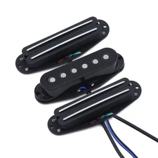 FLEOR Black Hot Dual Rail /Single Coil/ Dual Rail Set fit ST SSS Guitar Pickup