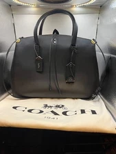 Coach Satchel Black Crossbody Shoulder Bag w/ dust bag