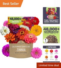Bulk Zinnia Seeds - California Giants Mix - 1 Pound Bag Over 48,000 Flower Se... 143.99 per gallon