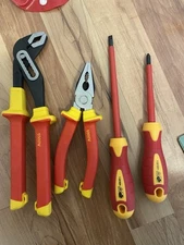 insulated pliers & screw drivers.  VDE / EV mechanic tools
