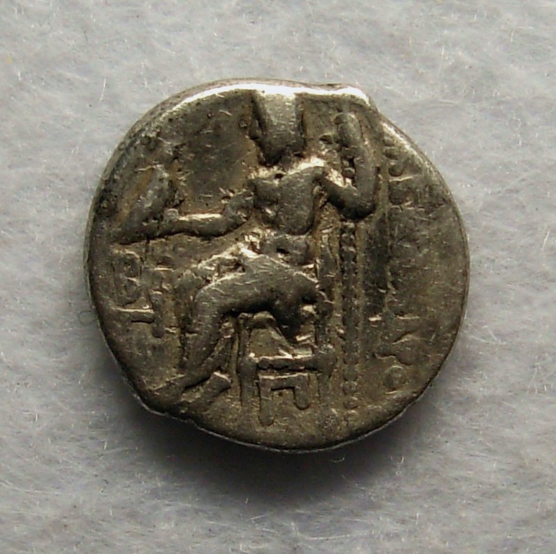 Macedonian Kings, Alexander III, AR Drachm, 310-301 BC, Herakles / Zeus, aVF