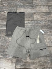 Essentials Fear of God Men's Gray Fleece Sweat Shorts Pockets Drawstring Logo