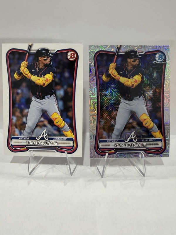 Ronald Acuña Jr. 2026 Bowman Mojo Refractor And Paper #21 LOT OF 2 Braves