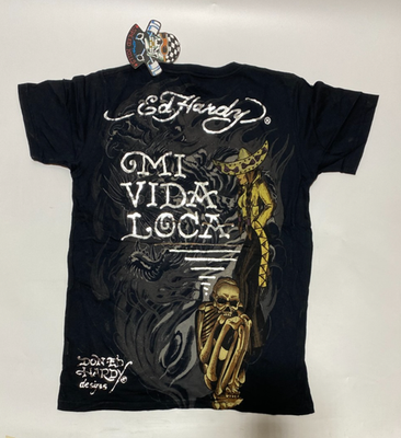 Authentic New Vintage Y2K Men's Ed Hardy T-shirt Mi Vida Loca