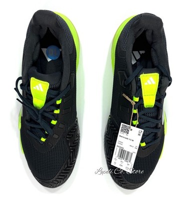 Adidas Barricade 13 Tennis Shoes Black Lucid Lemon IH2559 Mens 10