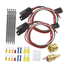 Dual Electric Cooling Fan Wire Harness Kit Electric Fan Relay Kit Radiator 185