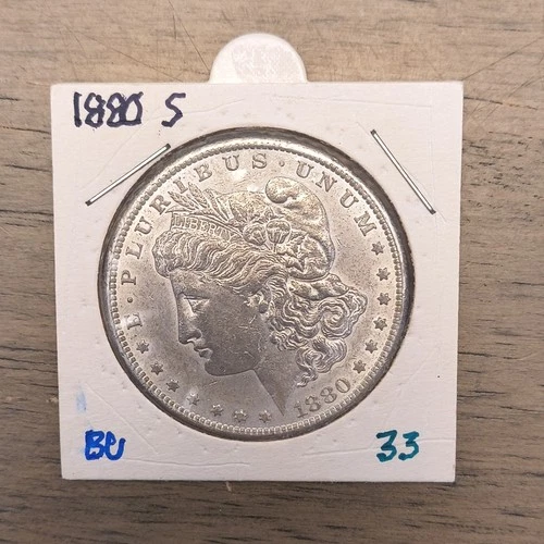 1880 Morgan Dollar San Francisco Uncirculated Silver $1 Coin