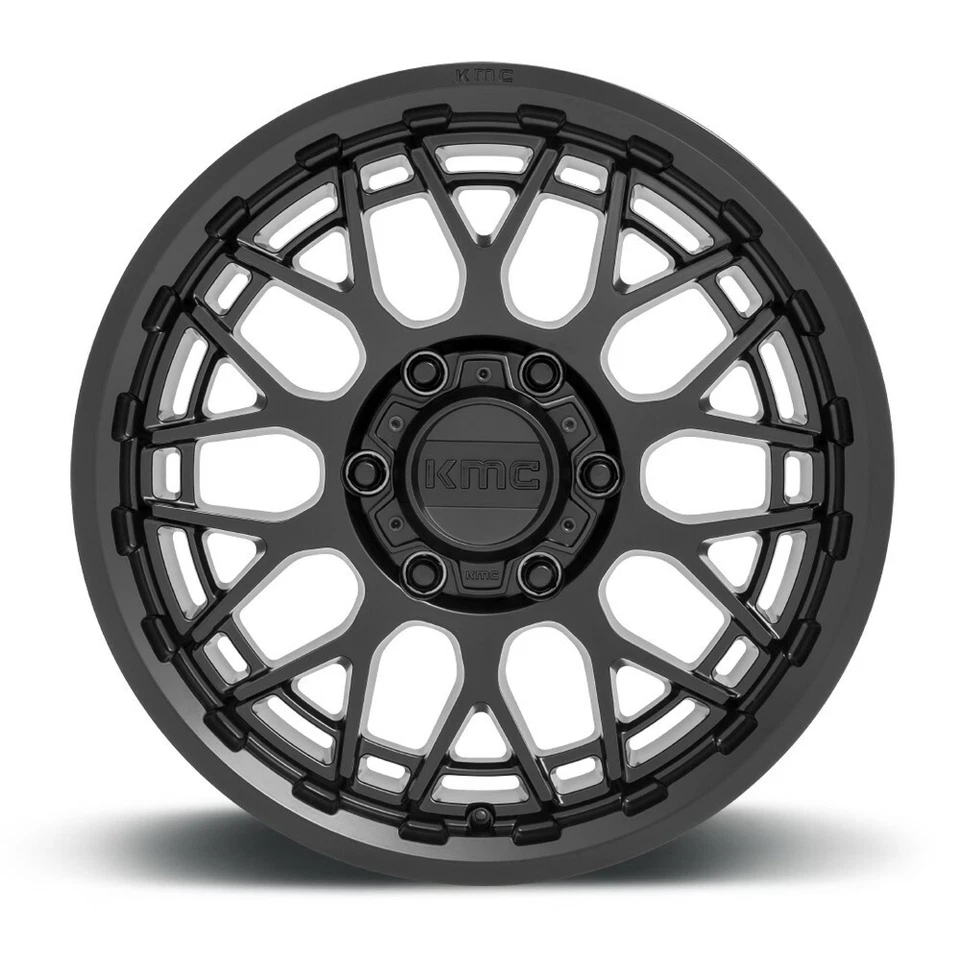 Llanta KMC KM722 Technic 17x8,5 6x135 negra satinada 17" 18 mm para Ford Lincoln Foto 2 de 4