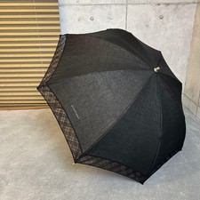 Burberry Umbrella All Black Nova Check Sun Rain Ready Shield Film Included
