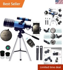 Family-Friendly Portable Telescope - 70mm Aperture Wireless Remote for Kids
