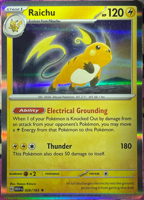 Raichu リバホロ　英語版 25/165 Raichu Holo Rare - 026/165 - Scarlet & Violet 151 Pokemon 2023 | eBay
