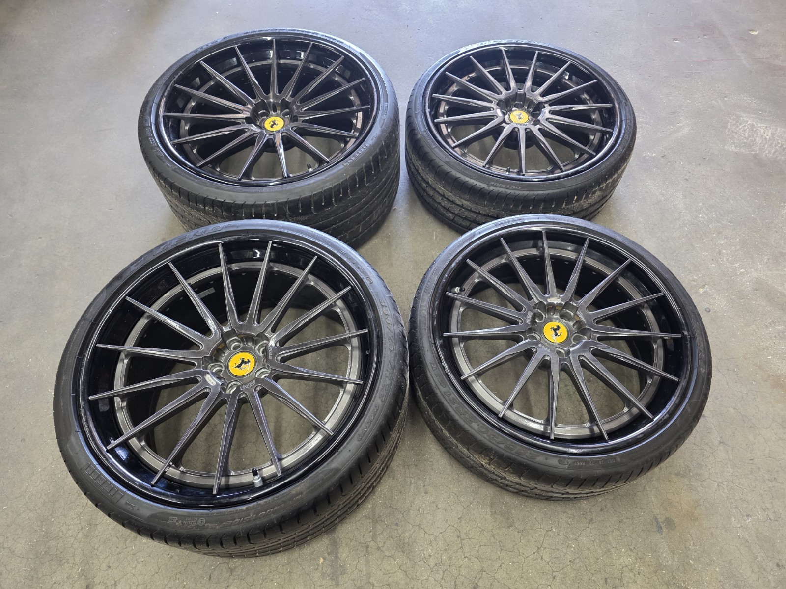 FERRARI 458 488 F8 ADV1 CS SERIES 7510 WHEELS SET WITH TIRES 