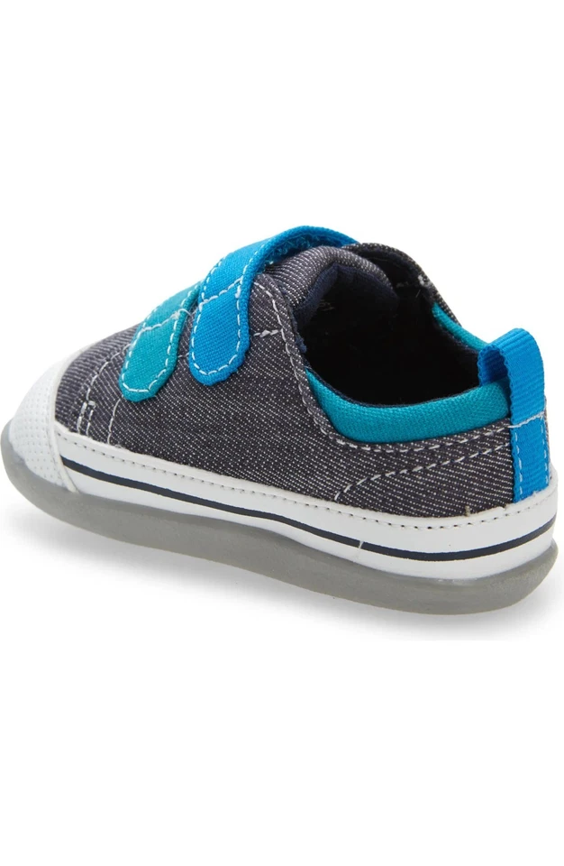 Nuevos zapatos de mezclilla See Kai Run Waylon INF talla 3 First Walker bebé niño pequeño Foto 3 de 4