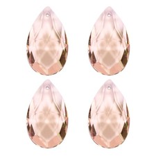 K9 Crystal Pendants Teardrop Beads 4 Pack 38mm Chandelier Light Pink
