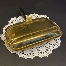 Vintage Silent Butler Crumb Catcher Brass 7” Long 