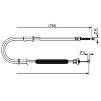 Bosch Handbremsseil Hinten Links Passend FÜR Fiat Doblo | 1 987 482 590