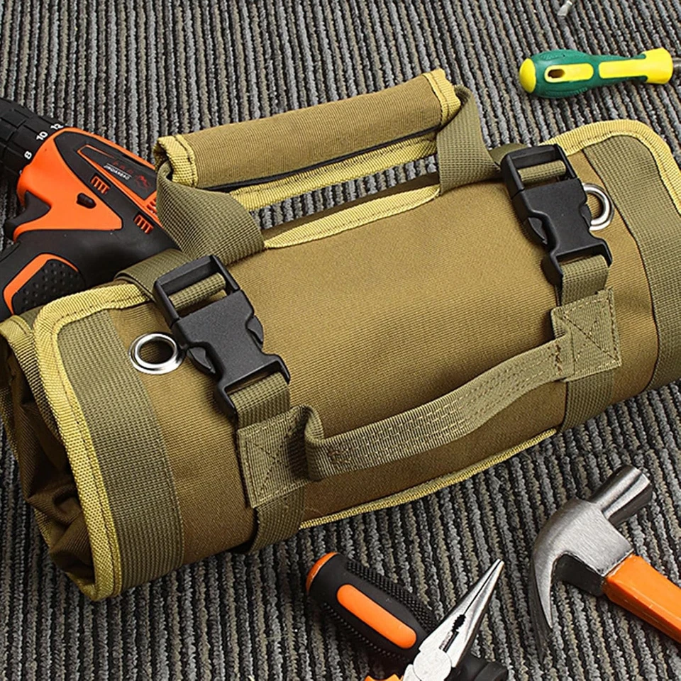 Roll Up Tool Bag Heavy Duty Tool Pouches Tool Bag Organizer With 6 Pockets - Image 2 of 4