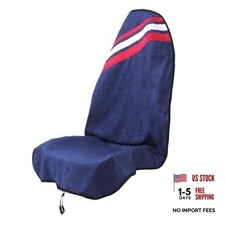 Sweat Towel Car Seat Cover Protector Seats for Gym Workout, Front 1 Navy Blue