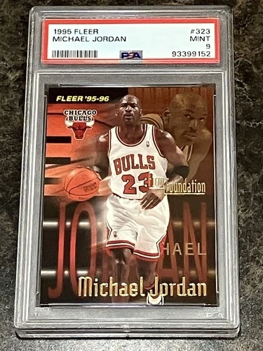 1995 Fleer #323 Michael Jordan Firm Foundation PSA 9 Mint Chicago Bulls Legend