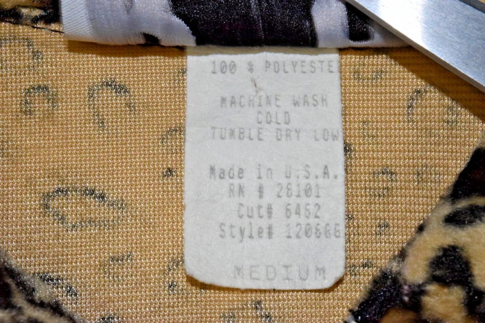 Chaqueta De Colección Rave 4 Talla Real S/M Años 80 Brillante Estampado Leopardo Cremallera Hecha en EE. UU. Foto 4 de 4