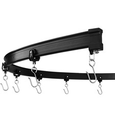KXLife Black Flexible Bendable Curved Curtain Ceiling Track, Curved Ceiling Trac