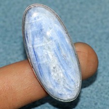 925 Silver Plated Blue Kyanite Ring US 9.5 Charming Jewelry New Year Vibes JW